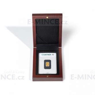 VOLTERRA presentation case for 1 embossed gold bar in blister packaging, mahagony
Click to view the picture detail.