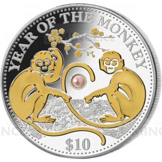 2016 - Fiji 10 $ Year of the Monkey Lunar Pearl Series - Proof
Click to view the picture detail.