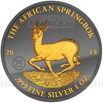 Silver Coin with Ruthenium 1 oz Golden Enigma 2015 Springbok
Click to view the picture detail.