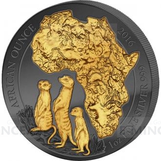 Silver Coin with Ruthenium 1 oz Golden Enigma 2016 Meerkat Rwanda
Click to view the picture detail.