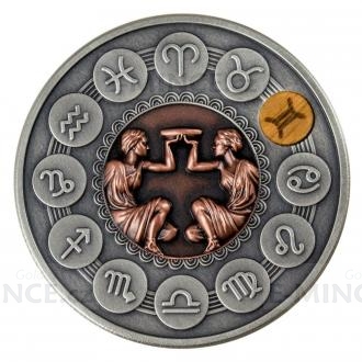 2020 - Niue 1 $ Zodiac Signs - Gemini - Antique Finish
Click to view the picture detail.