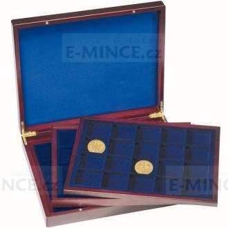 Presentation Case VOLTERRA TRIO de Luxe, each with 60square divisions for coins up to 48mm 
Click to view the picture detail.