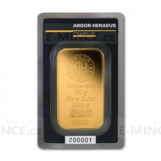 Gold Bar 50 g - Argor Heraeus
Click to view the picture detail.
