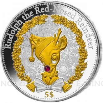 2015 - Kiribati 5 $  Rudolph the Rednosed Reindeer - Proof
Click to view the picture detail.