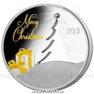 2012 - Kiribati 20 $ - Christmas Tree with Gold and Zircon - Proof
Click to view the picture detail.