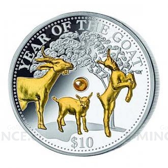 2015 - Fiji 10 $ Year of the Goat Lunar Pearl Series - Proof
Click to view the picture detail.