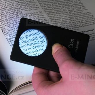 Cheque Card Magnifier, 3x magnification, incl. white LED lamp 
Click to view the picture detail.