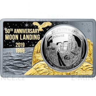 2019 - USA 50th Anniversary Moon Landing - Curved Coin Bar Premium Set - Black Proof
Click to view the picture detail.