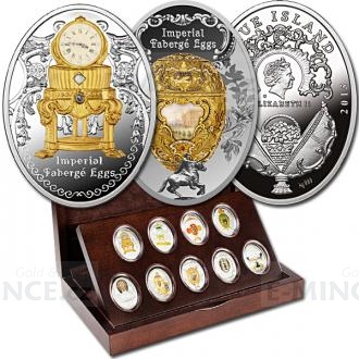 2015 - Niue 9 NZD Imperial Fabergé Eggs Set - Proof
Click to view the picture detail.