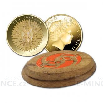 2014 - New Zealand 10 $ - Maori Art - Papatuanuku and Ranginui Gold Proof Coin
Click to view the picture detail.