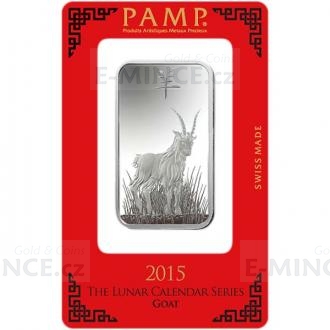 Silver Bar PAMP 1 oz (Ag 999) - Lunar Goat
Click to view the picture detail.