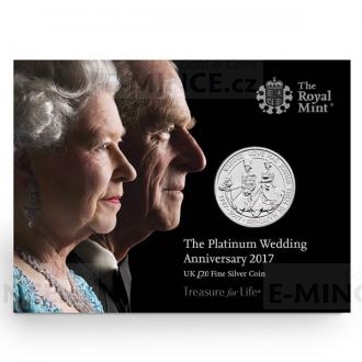 2017 - Great Britain 20 GBP Platinum Wedding 2017 UK Fine Silver Coin
Click to view the picture detail.