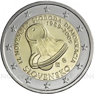2009 - 2 € Slovakia - 20th anniversary of 17 November 1989 - Unc
Click to view the picture detail.