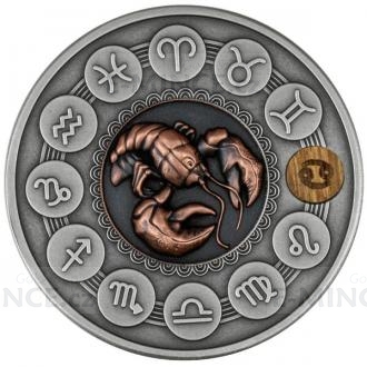 2020 - Niue 1 $ Zodiac Signs - Cancer - Antique Finish
Click to view the picture detail.