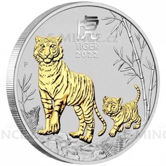 2022 - Australia 1 AUD Year of the Tiger 1oz Silver Gilded Edition - BU
Click to view the picture detail.