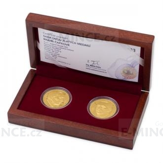 Set of Two Gold Half-Ounce Medals Capek Brothers - Proof
Click to view the picture detail.