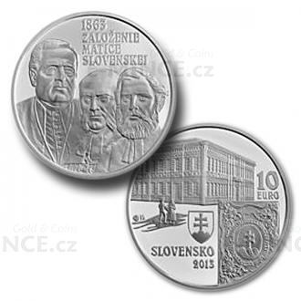 2013 - Slovakia 10 € - Matica Slovenská - 150th Anniversary - Proof
Click to view the picture detail.