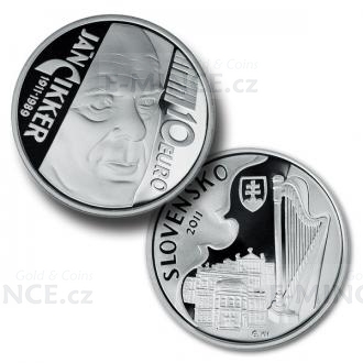 2011 - Slovakia 10 € - Ján Cikker - Proof
Click to view the picture detail.