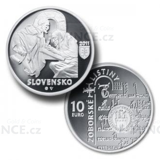 2011 - Slovakia 10 € - 900th Anniversary of Zobor Deeds - Proof
Click to view the picture detail.