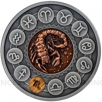 2019 - Niue 1 $ Zodiac Signs - Scorpio - Antique Finish
Click to view the picture detail.
