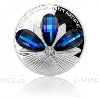 2016 - Niue 5 NZD Silver Coin CRYSTAL COIN - Happy Birthday - Proof
Click to view the picture detail.