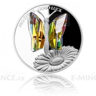 2016 - Niue 5 NZD Silver Coin CRYSTAL COIN - Good Luck - Proof
Click to view the picture detail.