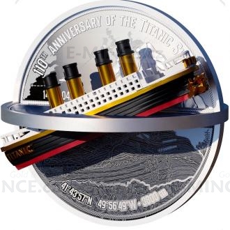 2022 - Niue 5 NZD - Sinking of Titanic 2 oz 3D - proof
Click to view the picture detail.