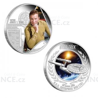 2015 - Tuvalu 2 $ Star Trek - Captain Kirk and U.S.S. Enterprise - Proof
Click to view the picture detail.