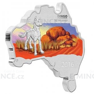 2016 - Australia 1 $ Australian Map Shaped Coin - Dingo 1oz
Click to view the picture detail.