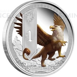 2013 - Tuvalu 1 $ - Mythical Creatures - Griffin - proof
Click to view the picture detail.
