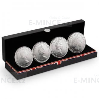 2013 - UK 4 x 5 GBP - The Queen´s Portrait Silver Proof 4 Coin Set
Click to view the picture detail.