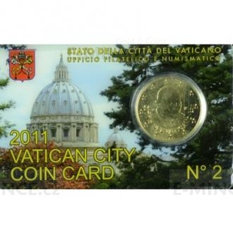 2011 - Vatican 0,50  Vatican City State Coin Card No. 2 - UNC
Click to view the picture detail.