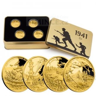 2016 - Niue 20 NZD Set of Four Gold Coins War Year 1941 - Proof
Click to view the picture detail.