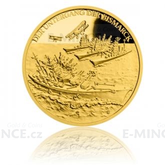 2016 - Niue 5 NZD Gold Coin Sinking of the Bismarck - Proof
Click to view the picture detail.
