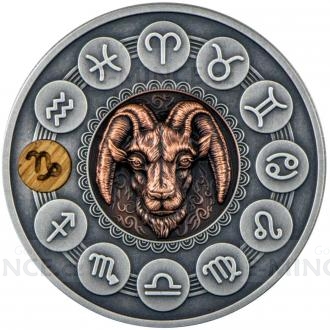 2020 - Niue 1 $ Zodiac Signs - Capricorn - Antique Finish
Click to view the picture detail.